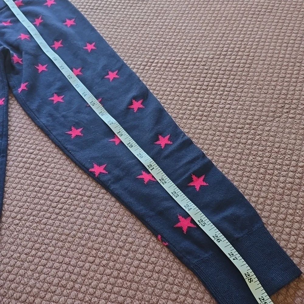 GAP Kids Dark Blue Leggings with Bright Pink Stars